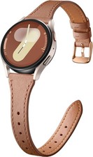 20mm Genuine Leather Strap Compatible with Galaxy Watch 7/6/5/4 40mm 44mm