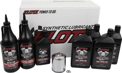 Klotz Premium Oil Service Kit Chrome Filter 20W50 4qt Softail Slim S 16-17