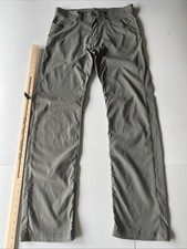 Prana Brion Pants Men's 30x32 Slim Fit Gray Stretch Hiking Outdoor Casual