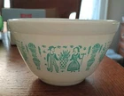 Vintage PYREX Amish Turquoise Butterprint  1 1/2 PT. #401 B Mixing Bowl NICE