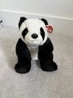 Vtg Ty Classic Beanie Baby Li-Li Panda Plush Original 2001 Black White 13”