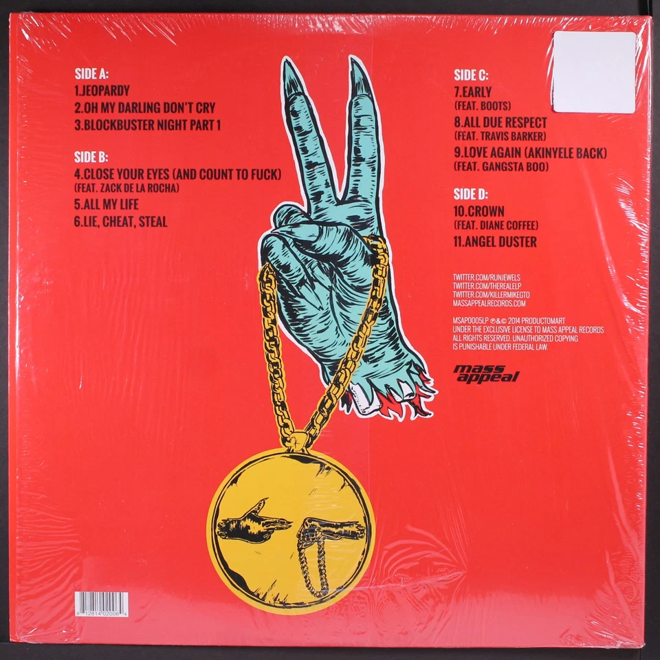 RUN THE JEWELS: run the jewels 2 MASS APPEAL 12" LP 33 RPM - Image 2 of 2