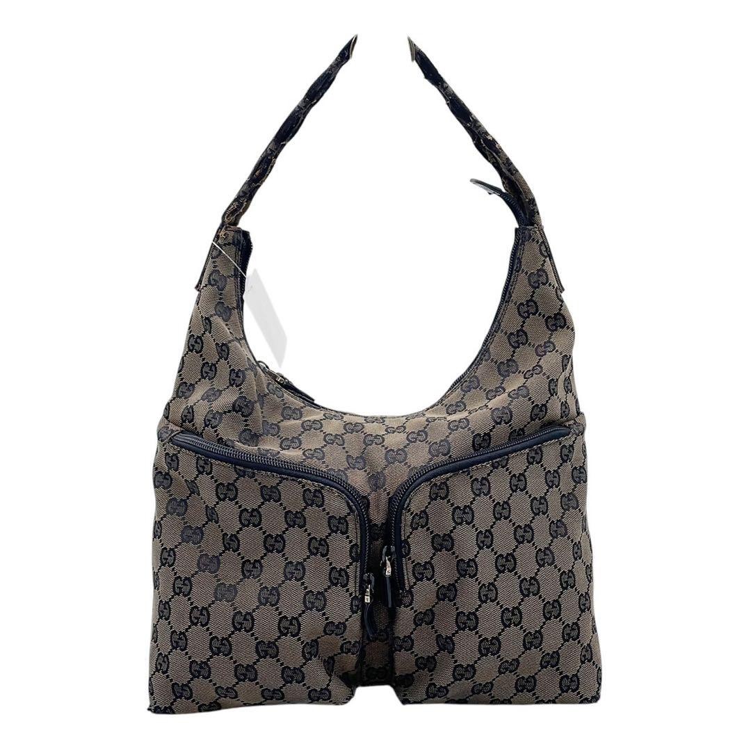 GUCCI GG Monogram Beige Canvas Crossbody Shoulder Bag-image