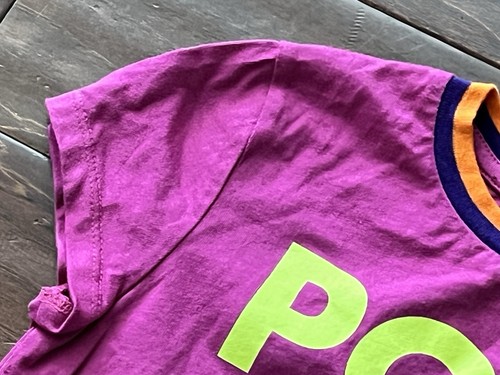 Polo Ralph Lauren Pink Orange Purple Girls Small 7 Neon Graphic Logo T Shirt - Picture 5 of 8