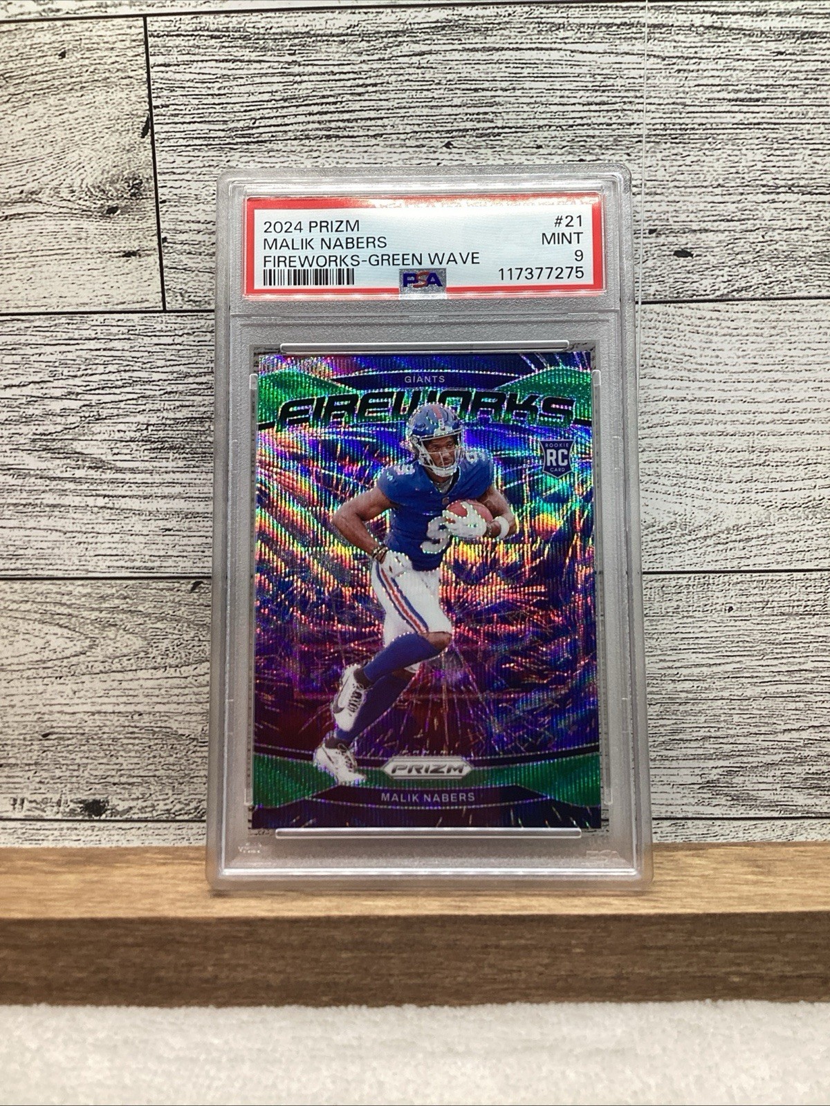 2024 Panini Prizm #21 Green Wave Fireworks - MALIK NABERS - (RC) Mint PSA 9