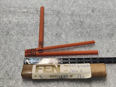 FEN 337 - 3x Schleiffffeile mittlere Körnung 180 aus Korund halbrund 100 x 6