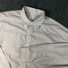 Brooks Brothers Regent Fit Non Iron Striped Button Down Shirt Men's 17.5 35