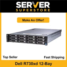 Dell PowerEdge R730XD Server 2x E5-2620 V4=16 Cores | H330 | 32GB RAM | 2x trays