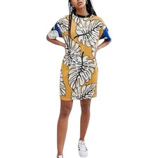 Adidas x FARM Rio Tropical Leaf & Pineapple Dress Trefoil Logo NWOT Rare Size S