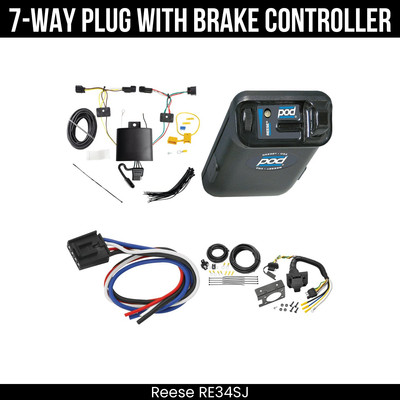 Reese RV 7-Way Trailer Wiring Harness Kit + Brake Control For 23-25 Honda HR-V