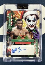 Mike Tyson Autographed 2025 Wildcard True 1/1 Christmas Joker Card