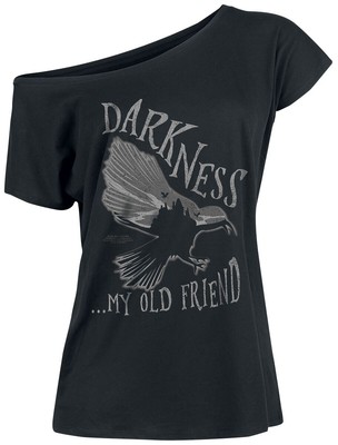 Wednesday T-Shirt Damen Darkness... My Old Friend schwarz