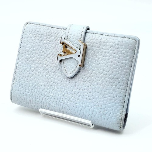 Louis Vuitton M83572 Vertical Compact Wallet Blue Olympe Monogram RFID France