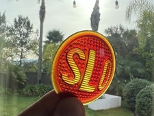 Vintage Slo Red Glass Nos Lens 1920 20s 1930 30s Chevy Gm Ford Dodge Museum Lamp