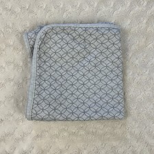 Babies R Us Gray White Baby Blanket Swaddle Interlocking Circle Print 1966051