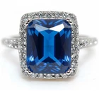 4CT Treated Blue Sapphire 925 Sterling Silver Ring Jewelry Sz 6,7,8 MK4