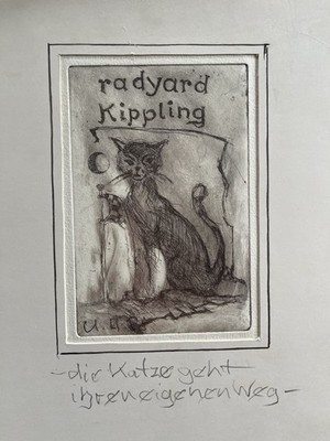 17 Grafiken v. Uli Huber, nach Rudy.Kipling : Die Katze geht ihren eigenen Weg