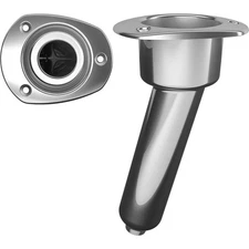 Mate Series Stainless Steel 15° Rod & Cup Holder - Drain - Oval Top C2015...