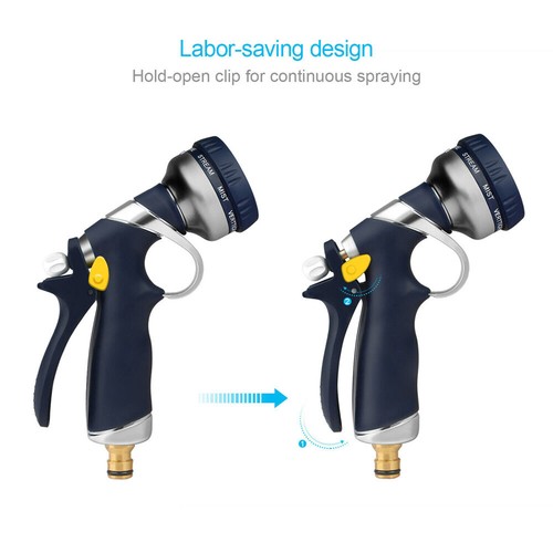 9-Dial Metal Spray Guns Hose Lawn High-Pressure Car Wash Jet Watering PipeGarden - Picture 9 of 12