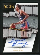 2023-24 DAVE BING 03/10 AUTO PANINI NOIR FREEZE FRAME SIGNATURES AUTOGRAPHS