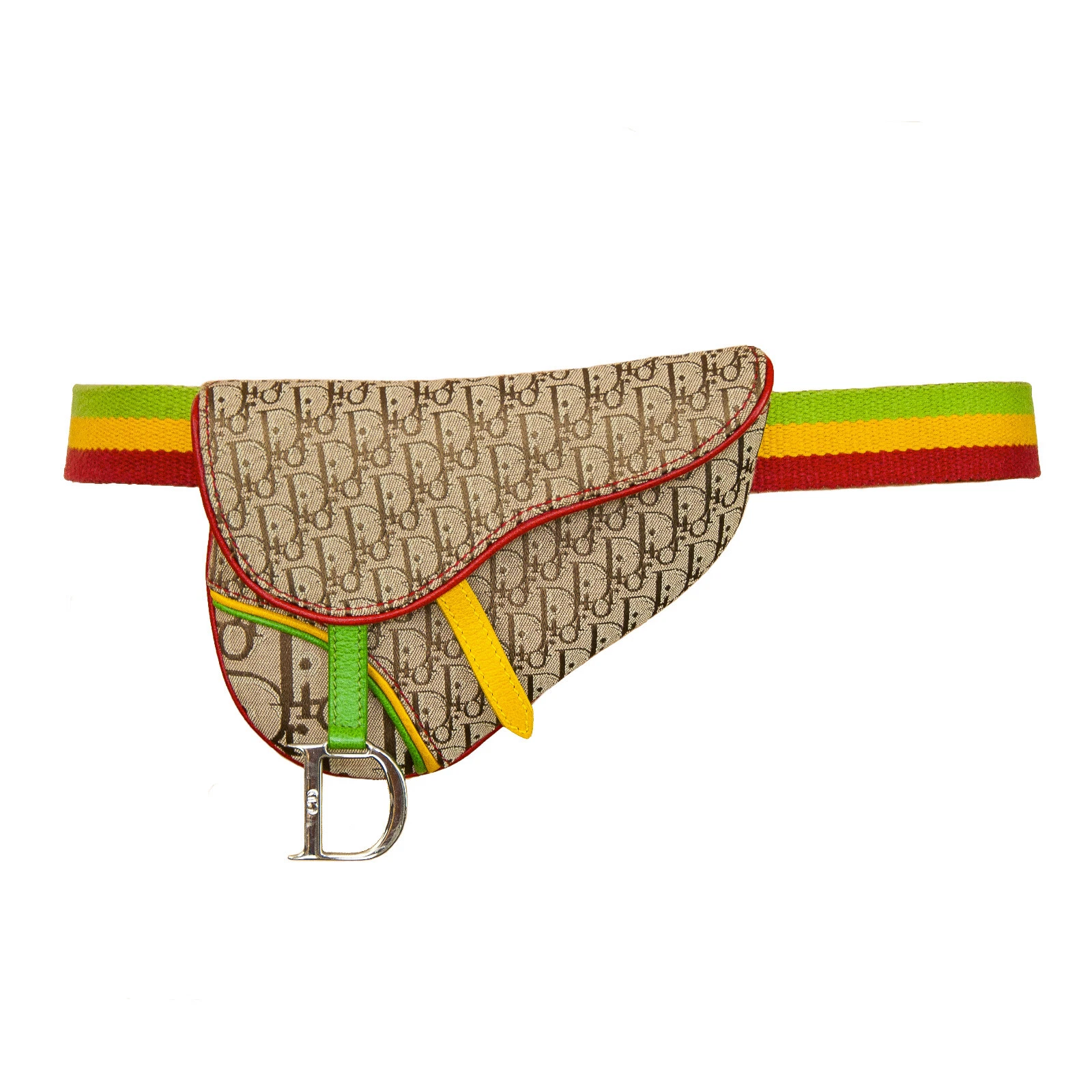 Sac ceinture selle rasta Christian Dior 2004 vintage John Galliano