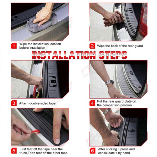 For Hyundai Tucson 2016-2021 Trunk Bumper Rubber Protector - Picture 2 of 12