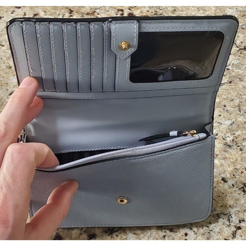Neu Victoria’s Secret The Victoria Tech Kalbsleder Clutch Geldbörse Organizer V-Stepp - Bild 4 von 5