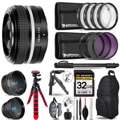 Nikon NIKKOR Z 28mm (SE) Lens - 3 Lens Kit + Tripod + Backpack - 32GB Kit