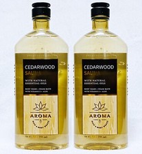 2 Bath Body Works Aroma CEDARWOOD SAUNA Eucalyptus Patchouli Wash Gel 10 oz