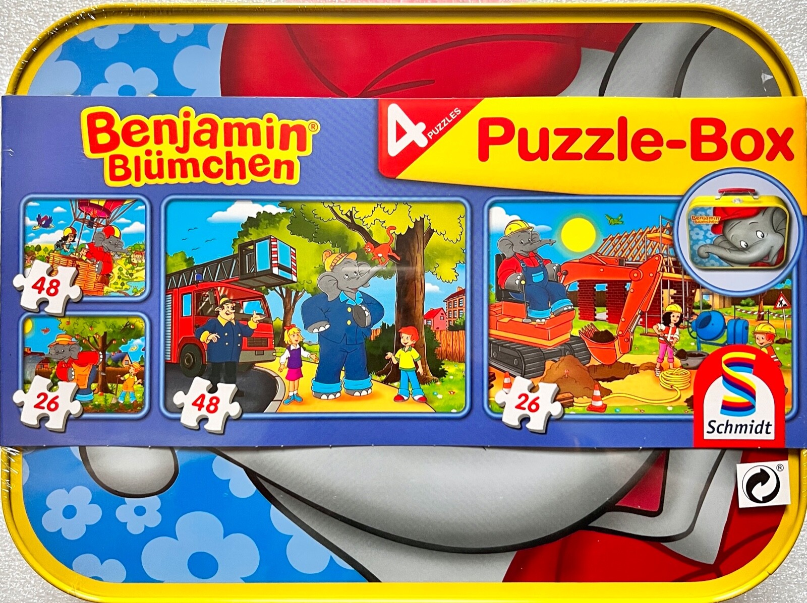 Schmidt Spiele Benjamin Blümchen Puzzle Für Kleinkinder – 9x2 Teile, Perfekt Für Erste Puzzle-Versuche Ab 3 Jahren