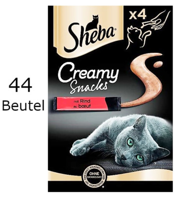 44 x 12 g SHEBA  Creamy Katzen-Snacks mit Rind (  71,88 / kg)