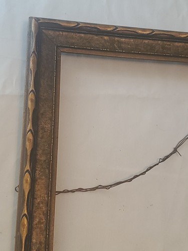 Antique Gold Gilded Carved Wood Picture Portrait Frame 17 × 13 Opening Wall Art - Picture 19 of 24