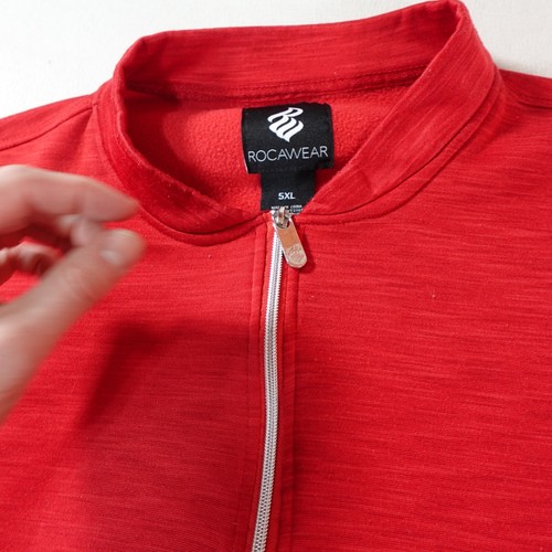 RocaWear Jacket Mens 5XL Red Long Sleeve Outdoor Zip Up Baggy Street Hip Hop Rap - Picture 6 of 16