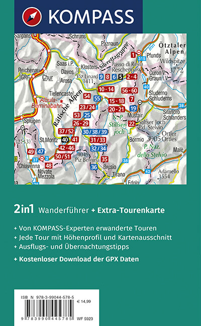 Thumbnail - Wolfgang Heitzmann / Kompass Wanderführer Engadin Und Südbünden