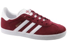 ladies red adidas gazelles