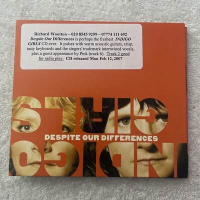 PROMO Despite Our Differences by Indigo Girls | CD | EX BBC ARCHIVE 