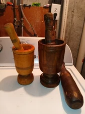 Antique Mortar and Pestle Set Of 3