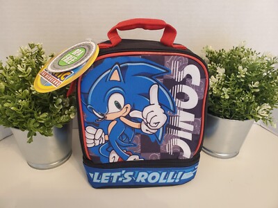 Sonic Hedgehog Sega   Bioworld Kids Insulated Lunch Box   New    Fast Shipping