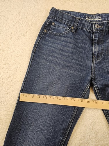 Nautica Jeans Women's 16 Y2K Straight Fit Dark Wash Blue Denim Mid Rise Classic - Picture 7 of 17
