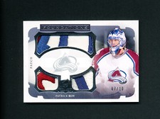 2013 UD THE CUP HOCKEY PATRICK ROY FOUNDATIONS 4 COLOR TRIPLE PATCH /10