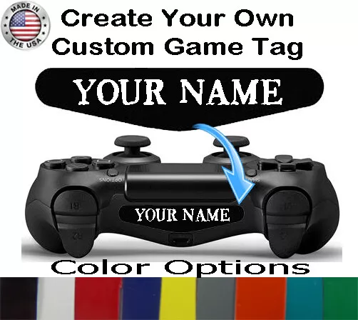 4 PS4 Controller Custom Gamer Tag Name LightBar Sticker | eBay