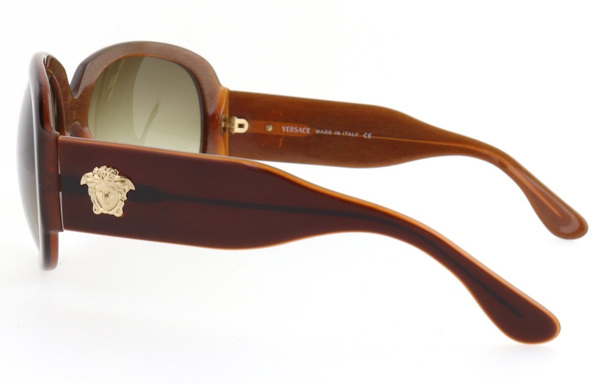 Versace Mod 4052 402/13 Brown Gold Frame Brown Lens Oversized Sunglasses 61mm Versace Brown with Vintage Sunglasses for Women | eBay main image 4