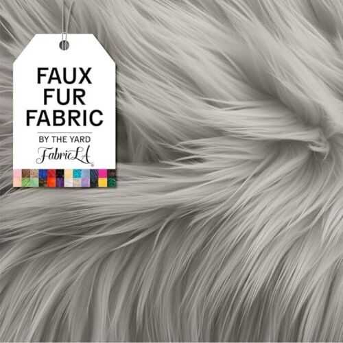 FabricLA Shaggy Faux Fur Fluffy Fabric by the yard | Artificial Art & Craft - Picture 40 of 46