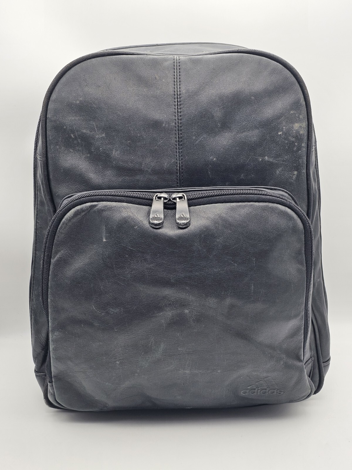 Vintage 90's Y2K Adidas Black Leather Backpack Pack B… - Gem