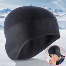 Winter Helmet Liner Skull Cap Fleece Lined Warmer Cycling Cap Thermal Beanie Hat