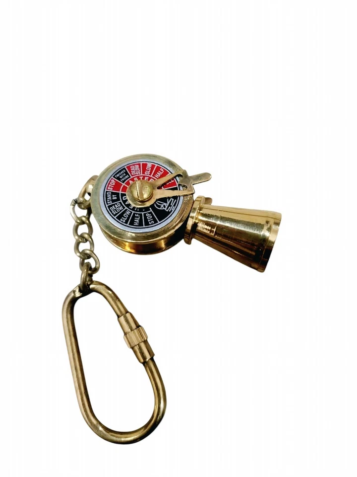 Handmade Decorative Vintage Ship Telegraph Solid Brass Keychain, - Image 2 of 4