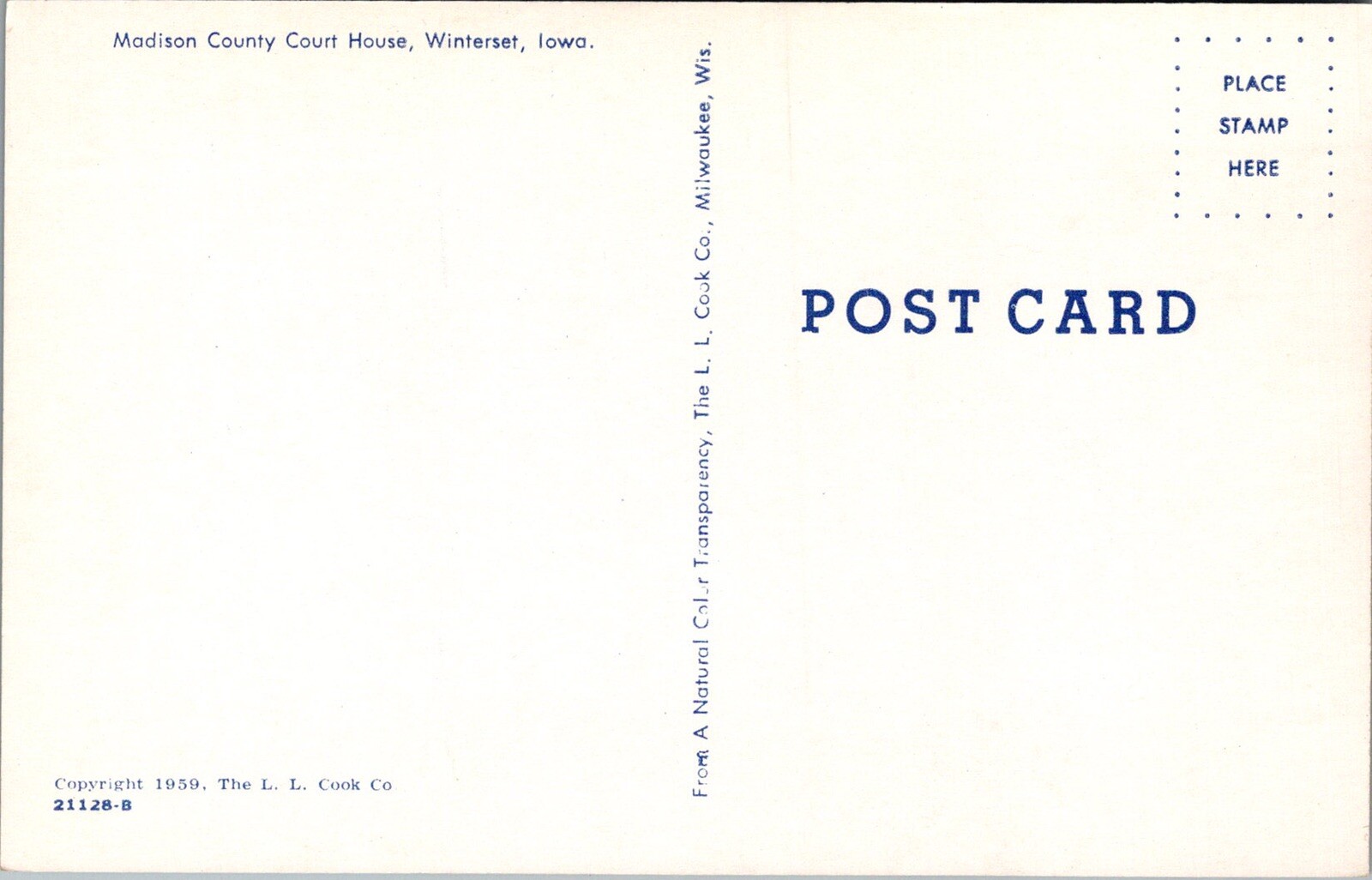 Madison County Court House Winterset Iowa Old Car Postcard B18 eBay