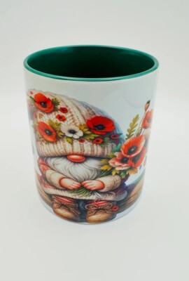 Handgefertigter Mohn Zwergbecher (Log), nordisch, Gonk, schwedischer Tomte