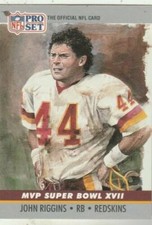 1990 Pro Set John Riggins MVP #17 Football DNA Games