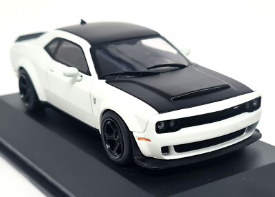 Solido 1/43 Dodge Challenger SRT Demon V8 6.2 2018 White Diecast Scale model car